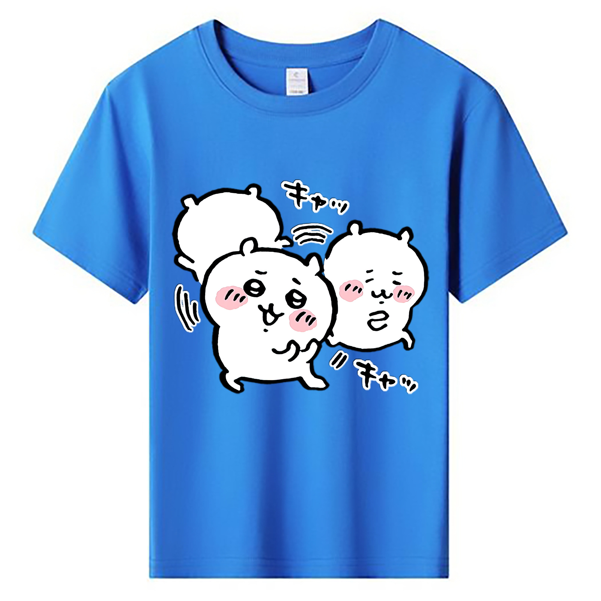 （画像用） ちいかわ ちいかわ Chii-kawa chiikawa 綿100％キッズTシャツ（フロントプリント）